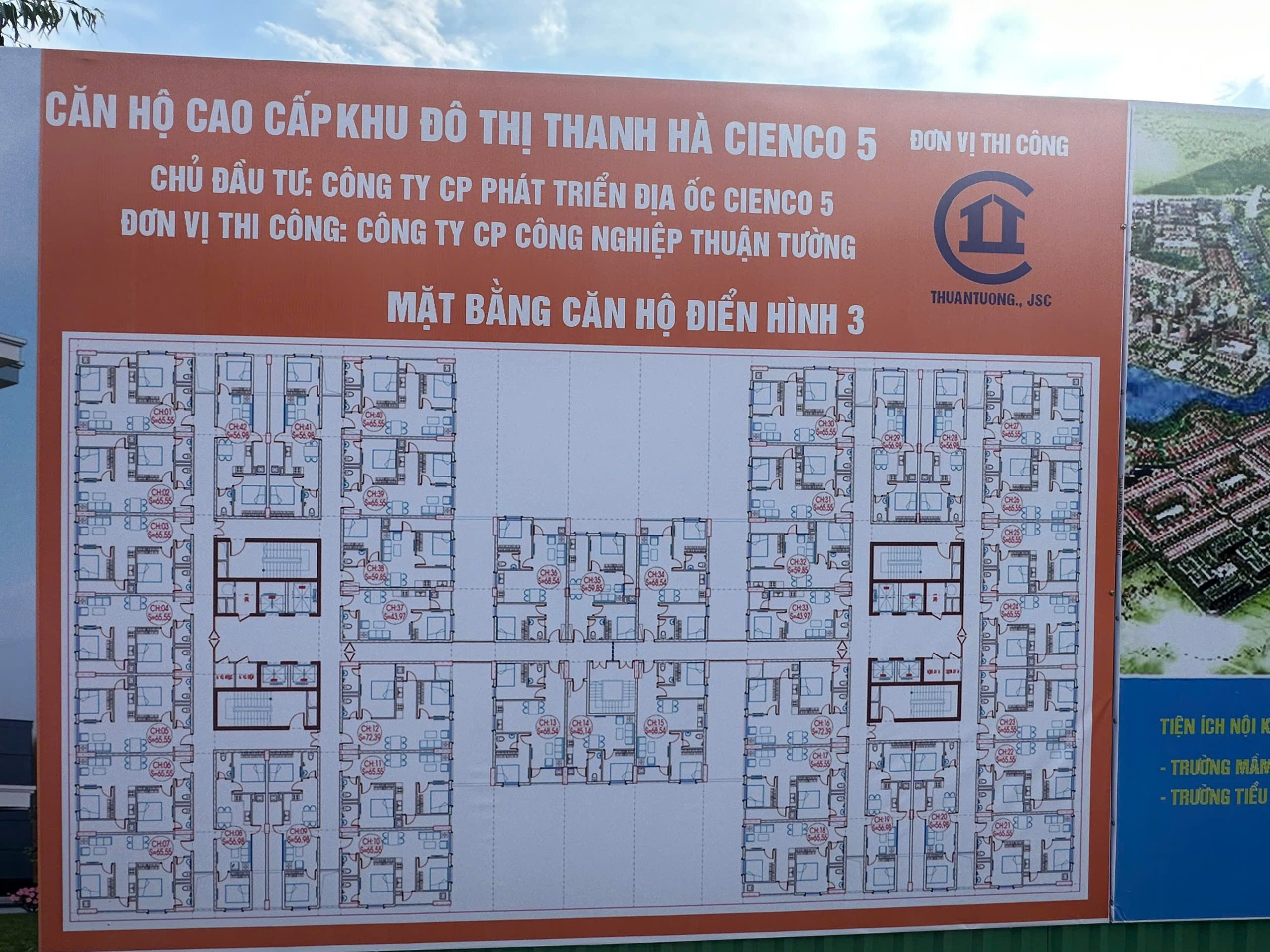mặt bằng thiết kế tầng 3 chung cư thanh hà b1.2