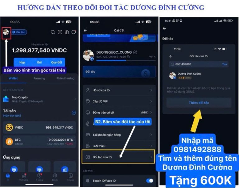 Nhập mã đối tác cường được nhận voucher 600k những ai đã có tài khoản onus