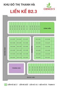 sơ đồ thiết kế khu liền kề b2.3 thanh hà