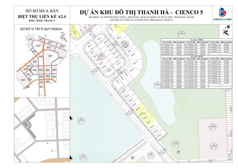 sơ đồ mặt bằng liền kề a2.4 thanh hà cienco 5