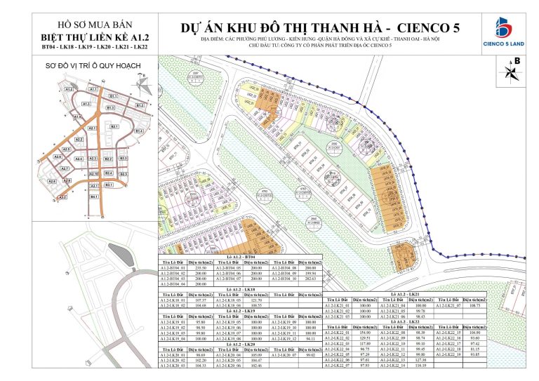 sơ đồ mặt bằng thiết kế liền kề a1.2 thanh hà cienco 5