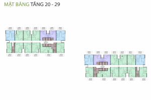 mặt bằng chung cư mường thanh phú hữu tầng 21-29