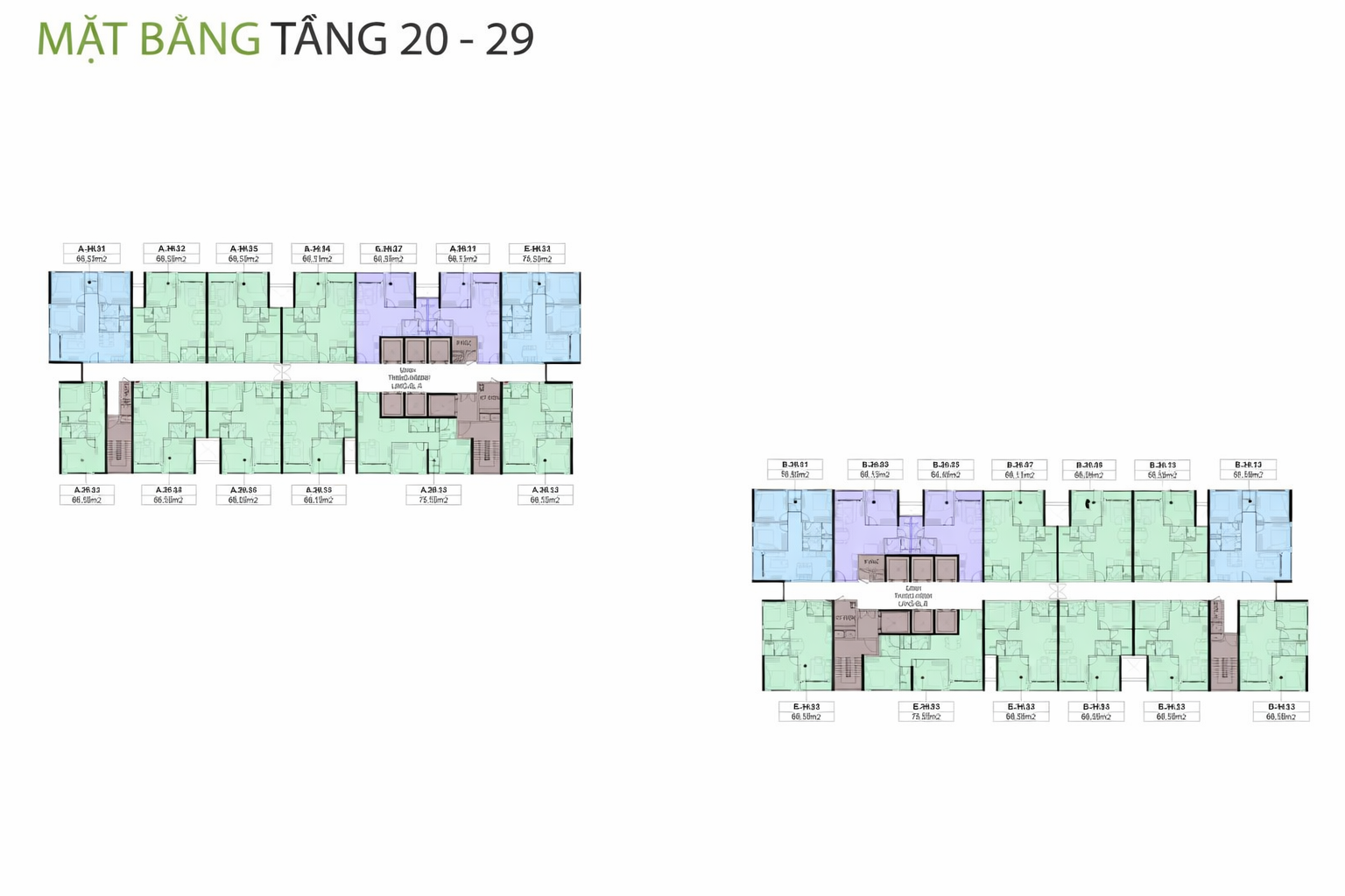 mặt bằng chung cư mường thanh phú hữu tầng 21-29