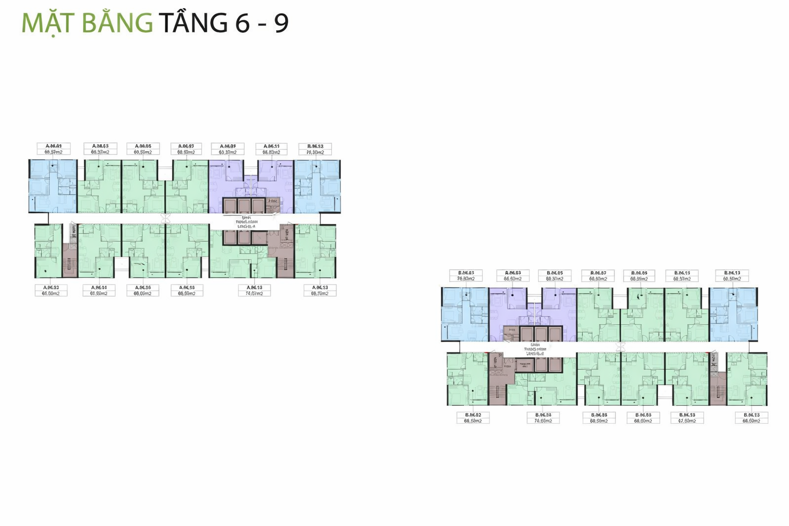 mặt bằng chung cư mường thanh phú hữu tầng 6-9