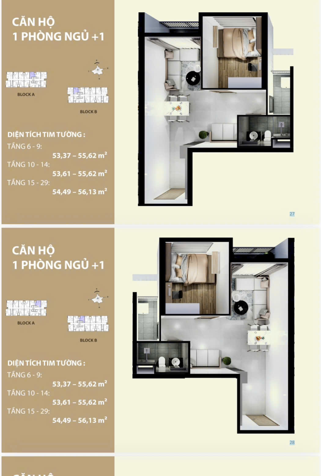 thiết kế căn hộ 1 phòng ngủ chung cư thành phố xanh phú hữu mường thanh