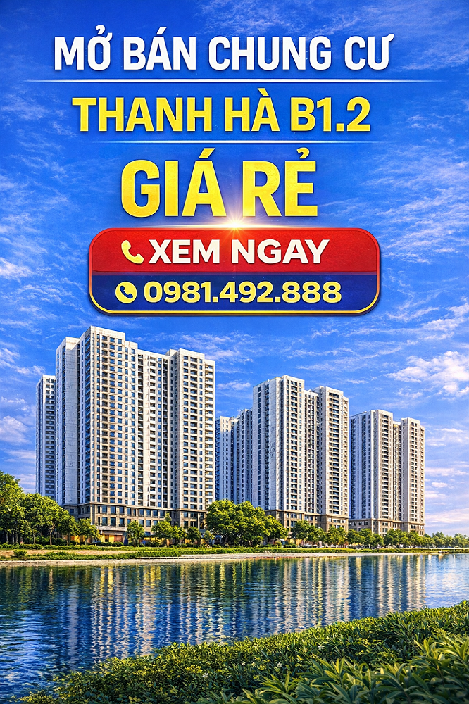 bán chung cư b1.2 thanh hà giá rẻ
