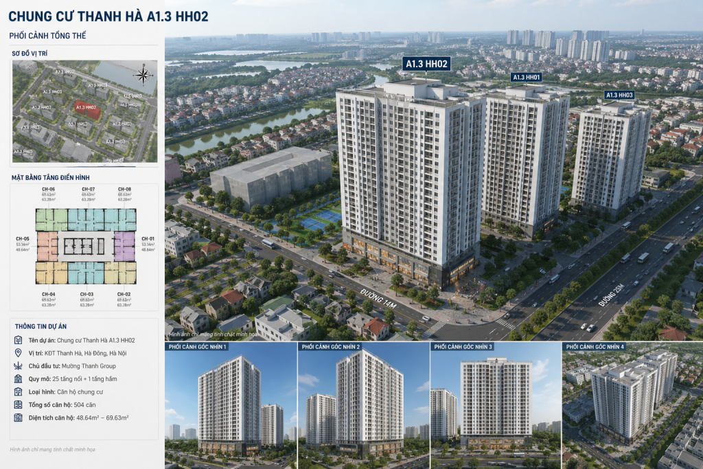 quy hoạch tòa chung cư Thanh Hà A1.3 HH02 từ 9 tầng lên 19 tầng