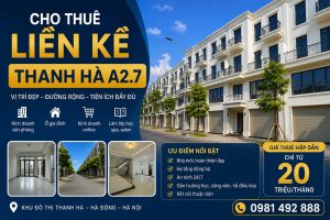 cho thuê liền kề thanh hà a2.7