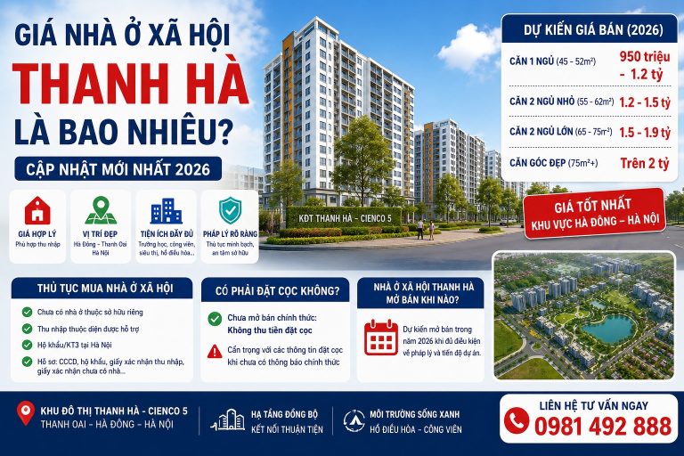 giá nhà ở xã hội thanh hà