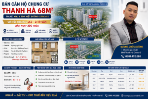 bán căn hộ chung cư thanh hà 68m2
