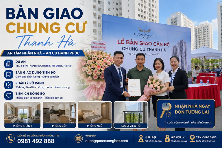 bàn giao chung cư thanh hà