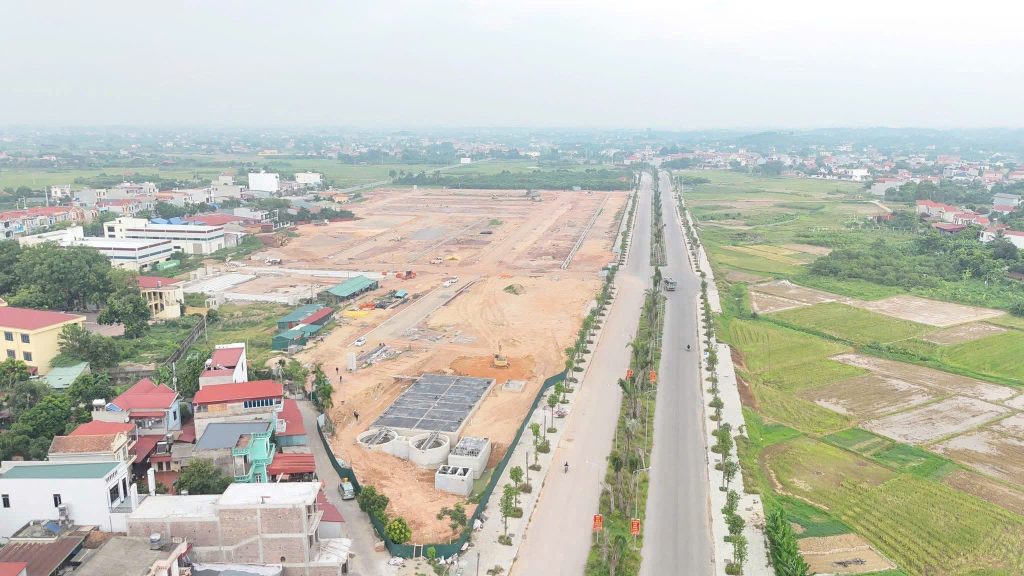 Toàn cảnh tiến độ Khu đô thị phía Đông Cao Thượng được quy hoạch bài bản với các khu liền kề, biệt thự, shophouse cùng hệ thống tiện ích hiện đại
