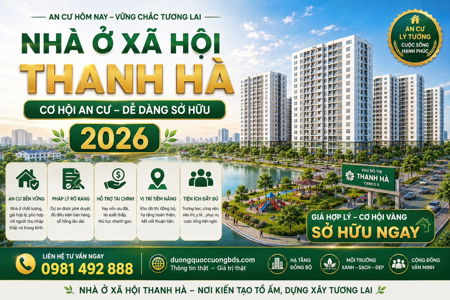 nhà ở xã hội thanh hà có chênh không