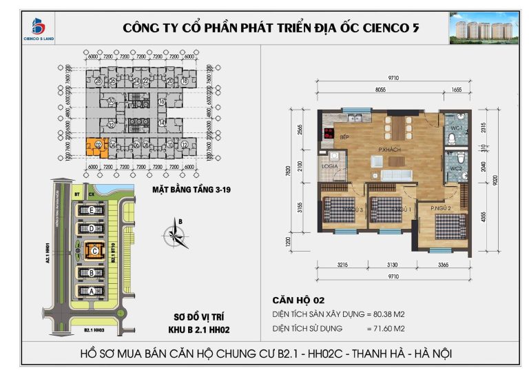 thiết kế căn hộ 02 chung cư b2.1 hh02c thanh hà