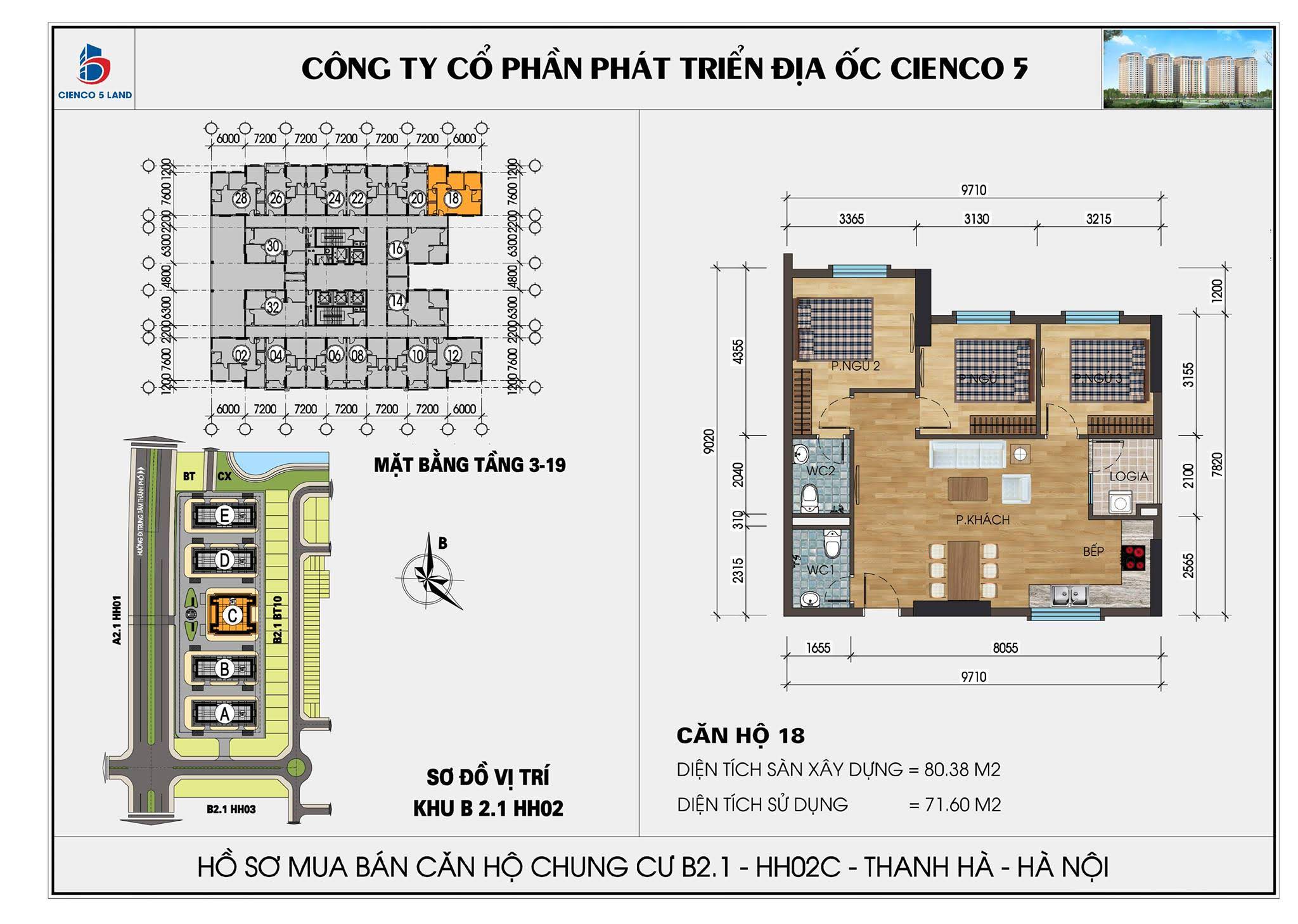 thiết kế căn hộ 18 chung cư b2.1 hh02c thanh hà
