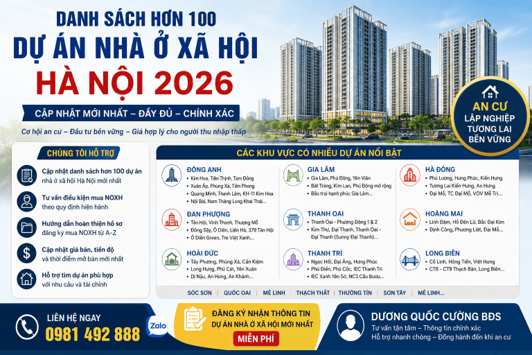 146 dự án nhà ở xã hội hà nội