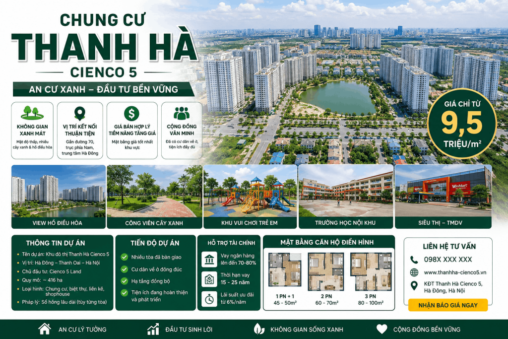 bán chung cư thanh hà cienco 5 hà đông hà nội giá từ 9,5tr/m2