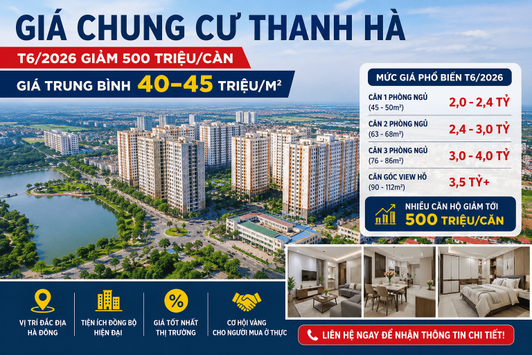 Giá chung cư Thanh Hà T6/2026 cơ hội mua