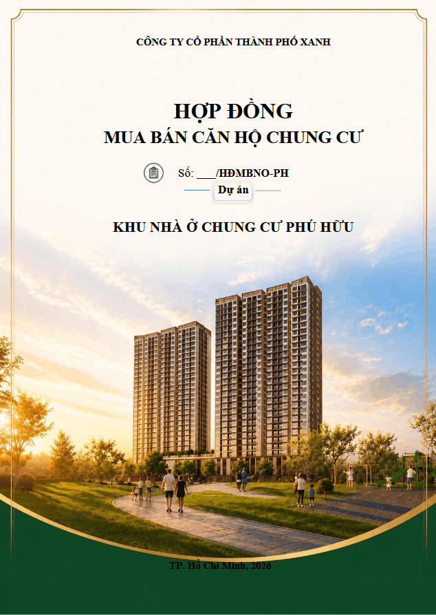 ký Mẫu hợp đồng mua bán chung cư Mường Thanh Phú Hữu
