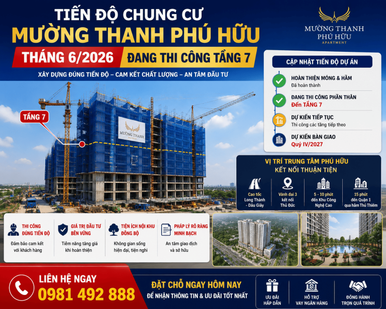 TIẾN ĐỘ CHUNG CƯ MƯỜNG THANH PHÚ HỮU T6/2026
