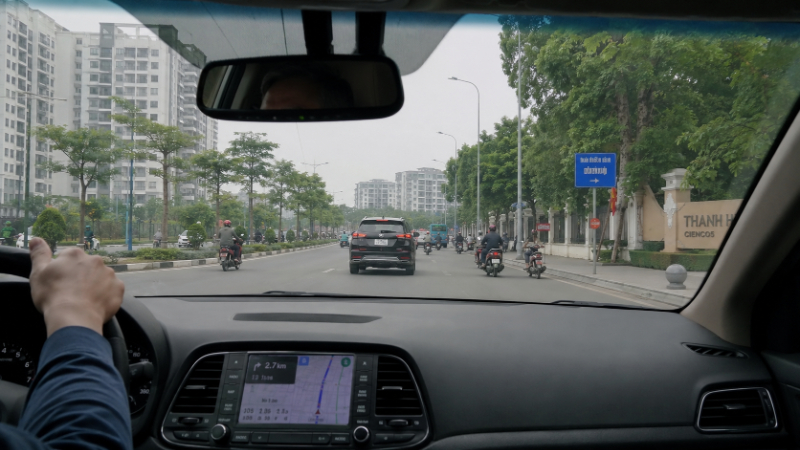 Đi từ chung cư Thanh Hà vào trung tâm Hà Nội