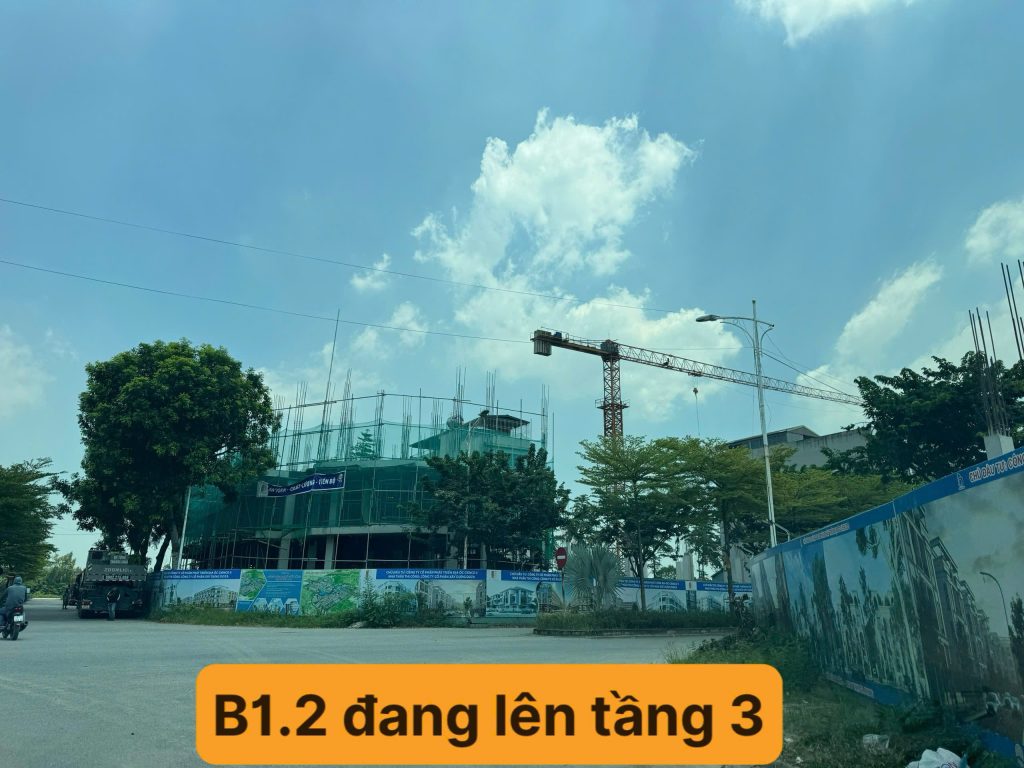 tiến độ liền kề b1.2 thanh hà đang xây tầng 3