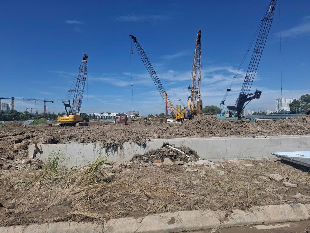 Tiến độ nhà ở xã hội Thanh Hà B1.2 ngày 28/09/2026 đang thi công nền móng