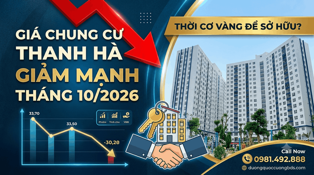Giá chung cư Thanh Hà tháng 10/2026 giảm mạnh