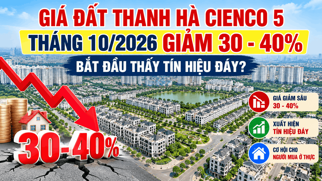 Giá đất Thanh Hà Cienco 5 tháng 10/2026 giảm sâu, xuất hiện tín hiệu tạo đáy.