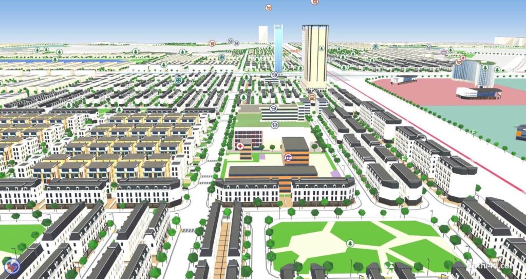 Ảnh minh họa thiết kế nhà liền kề phong cách hiện đại tại Vinhomes Olympic